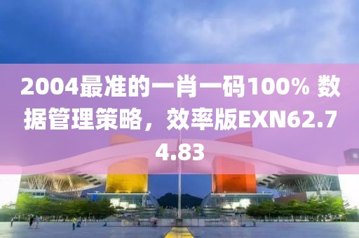 2004最准的一肖一码100% 数据管理策略，效率版EXN62.74.83