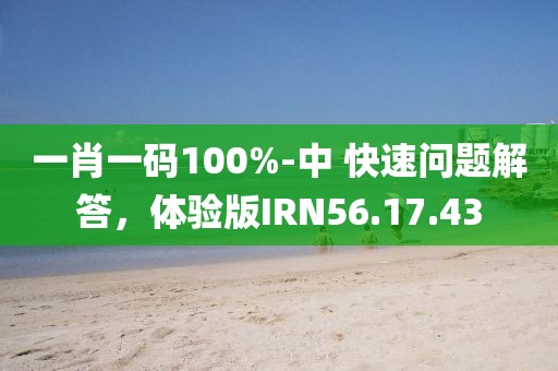 一肖一码100%-中 快速问题解答，体验版IRN56.17.43