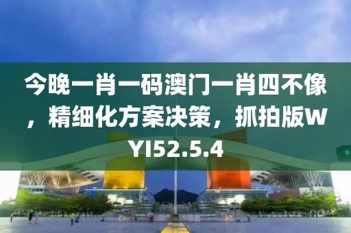 今晚一肖一码澳门一肖四不像，精细化方案决策，抓拍版WYI52.5.4