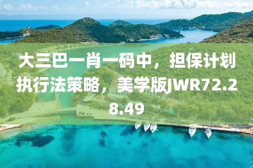 大三巴一肖一码中，担保计划执行法策略，美学版JWR72.28.49