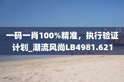 一码一肖100%精准，执行验证计划_潮流风尚LB4981.621