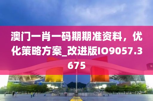 澳门一肖一码期期准资料，优化策略方案_改进版IO9057.3675