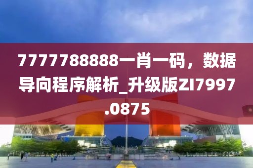 7777788888一肖一码，数据导向程序解析_升级版ZI7997.0875