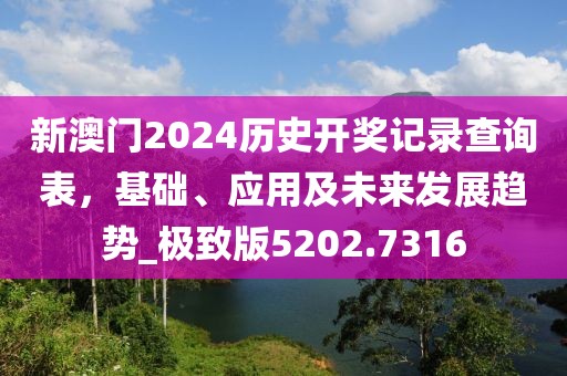 新澳门2024历史开奖记录查询表，基础、应用及未来发展趋势_极致版5202.7316