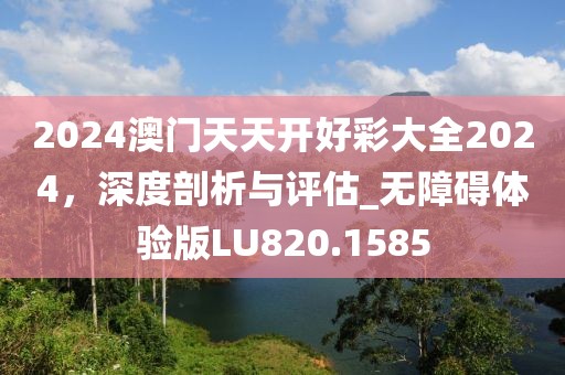 2024澳门天天开好彩大全2024，深度剖析与评估_无障碍体验版LU820.1585