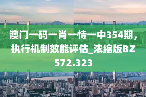 澳门一码一肖一恃一中354期，执行机制效能评估_浓缩版BZ572.323