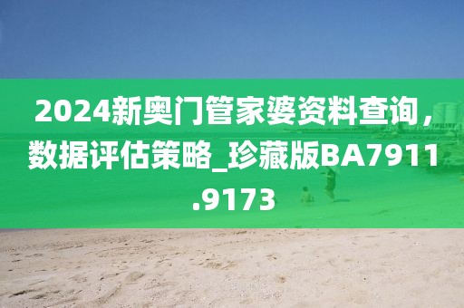 2024新奥门管家婆资料查询，数据评估策略_珍藏版BA7911.9173