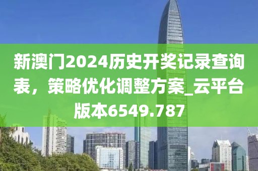 新澳门2024历史开奖记录查询表，策略优化调整方案_云平台版本6549.787