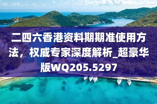 二四六香港资料期期准使用方法，权威专家深度解析_超豪华版WQ205.5297