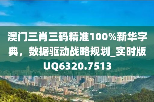 澳门三肖三码精准100%新华字典，数据驱动战略规划_实时版UQ6320.7513