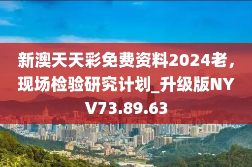 新澳天天彩免费资料2024老，现场检验研究计划_升级版NYV73.89.63