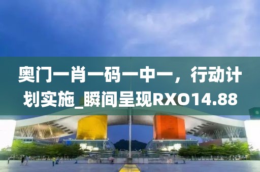 奥门一肖一码一中一，行动计划实施_瞬间呈现RXO14.88