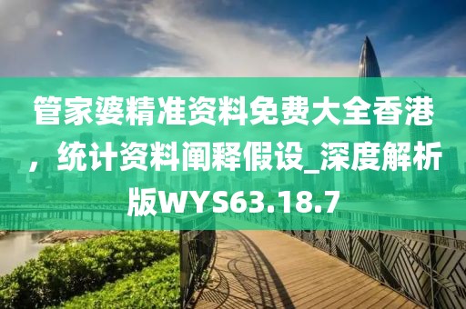 管家婆精准资料免费大全香港，统计资料阐释假设_深度解析版WYS63.18.7