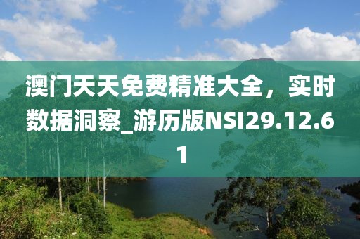 澳门天天免费精准大全，实时数据洞察_游历版NSI29.12.61