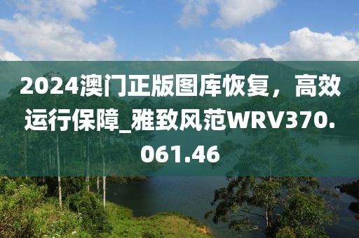 2024澳门正版图库恢复，高效运行保障_雅致风范WRV370.061.46