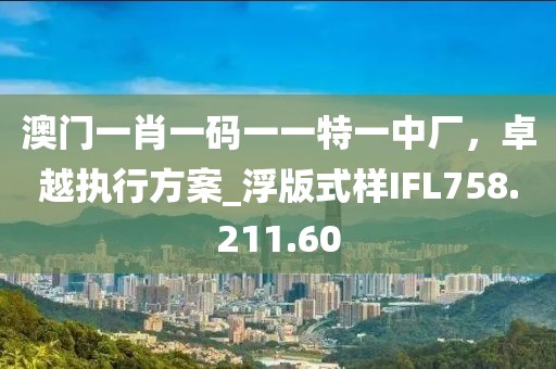 澳门一肖一码一一特一中厂，卓越执行方案_浮版式样IFL758.211.60