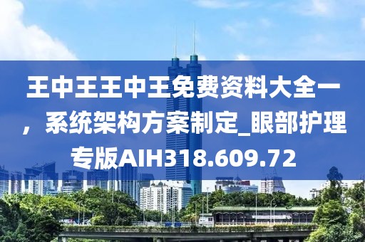 王中王王中王免费资料大全一，系统架构方案制定_眼部护理专版AIH318.609.72