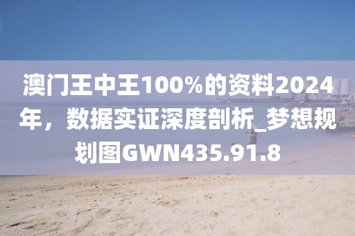 澳门王中王100%的资料2024年，数据实证深度剖析_梦想规划图GWN435.91.8