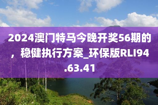 2024澳门特马今晚开奖56期的，稳健执行方案_环保版RLI94.63.41