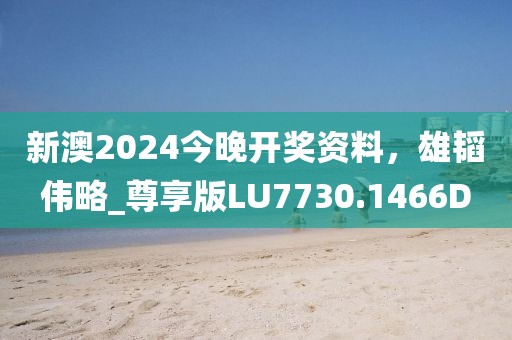 新澳2024今晚开奖资料，雄韬伟略_尊享版LU7730.1466D