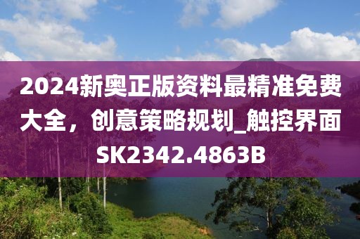 2024新奥正版资料最精准免费大全，创意策略规划_触控界面SK2342.4863B