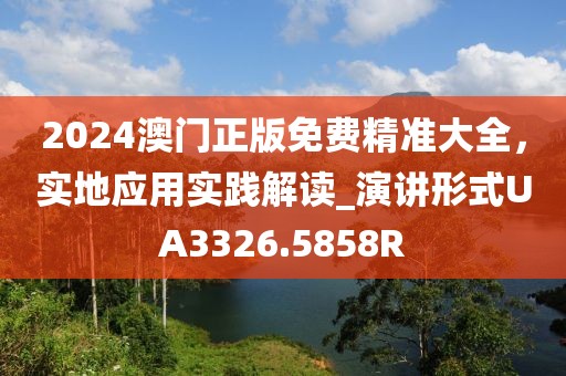 2024澳门正版免费精准大全，实地应用实践解读_演讲形式UA3326.5858R