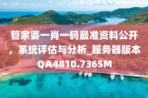 管家婆一肖一码最准资料公开，系统评估与分析_服务器版本QA4810.7365M