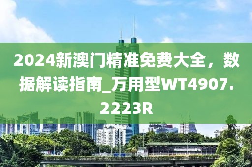 2024新澳门精准免费大全，数据解读指南_万用型WT4907.2223R