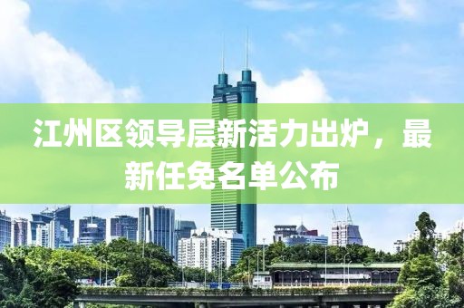 江州区领导层新活力出炉，最新任免名单公布