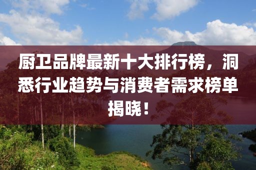 厨卫品牌最新十大排行榜，洞悉行业趋势与消费者需求榜单揭晓！