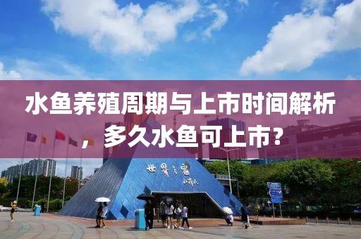 水鱼养殖周期与上市时间解析，多久水鱼可上市？