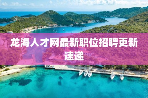 龙海人才网最新职位招聘更新速递