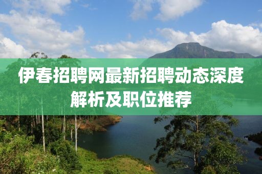 伊春招聘网最新招聘动态深度解析及职位推荐