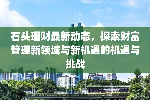 石头理财最新动态，探索财富管理新领域与新机遇的机遇与挑战