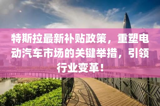 特斯拉最新补贴政策，重塑电动汽车市场的关键举措，引领行业变革！