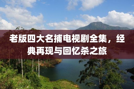 老版四大名捕电视剧全集，经典再现与回忆杀之旅