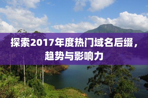 探索2017年度热门域名后缀，趋势与影响力