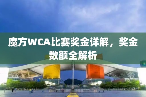 魔方WCA比赛奖金详解，奖金数额全解析