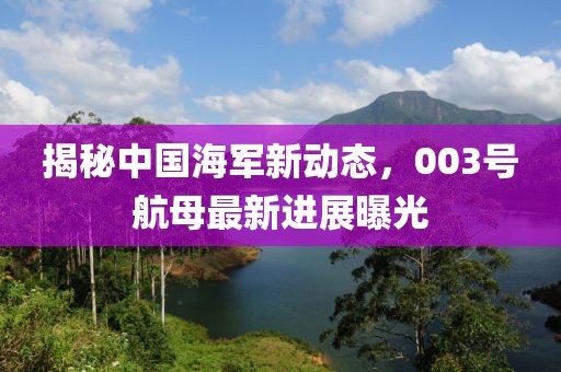 揭秘中国海军新动态，003号航母最新进展曝光