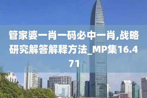 管家婆一肖一码必中一肖,战略研究解答解释方法_MP集16.471