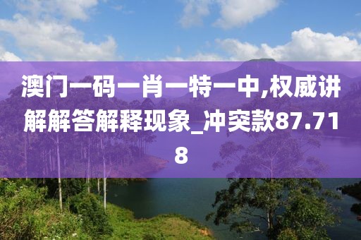 澳门一码一肖一特一中,权威讲解解答解释现象_冲突款87.718