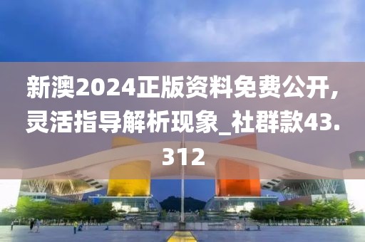 新澳2024正版资料免费公开,灵活指导解析现象_社群款43.312