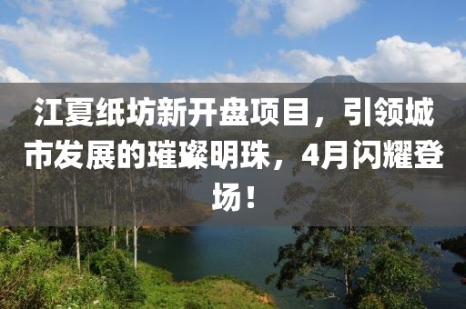 江夏纸坊新开盘项目，引领城市发展的璀璨明珠，4月闪耀登场！
