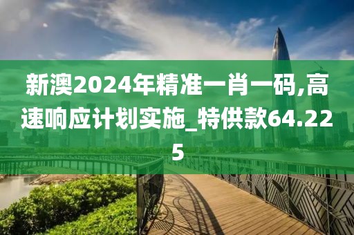 新澳2024年精准一肖一码,高速响应计划实施_特供款64.225