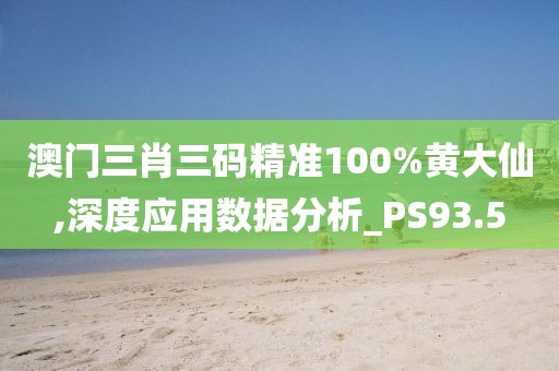 澳门三肖三码精准100%黄大仙,深度应用数据分析_PS93.5