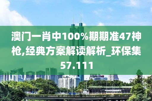 澳门一肖中100%期期准47神枪,经典方案解读解析_环保集57.111