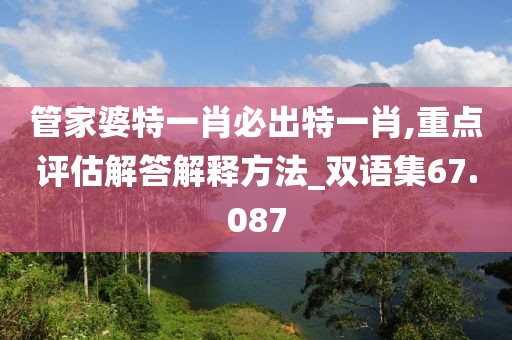 管家婆特一肖必出特一肖,重点评估解答解释方法_双语集67.087