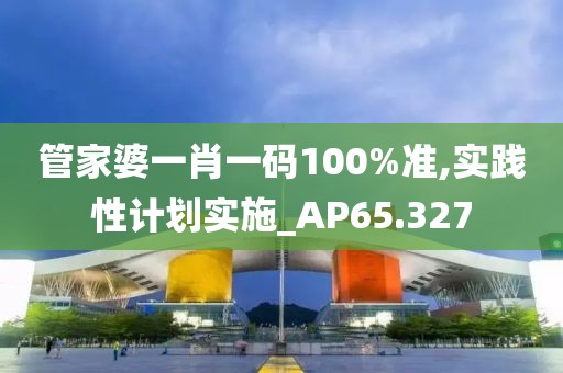 管家婆一肖一码100%准,实践性计划实施_AP65.327