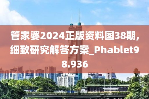 管家婆2024正版资料图38期,细致研究解答方案_Phablet98.936