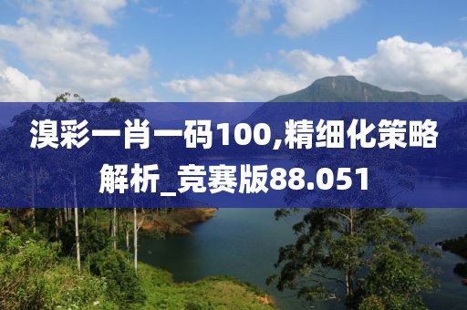 溴彩一肖一码100,精细化策略解析_竞赛版88.051